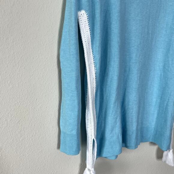 LILLY PULITZER  DAMARA SWEATER HEATHERED BAYSIDE BLUE  SIZE XS NWT - Picture 9 of 11
